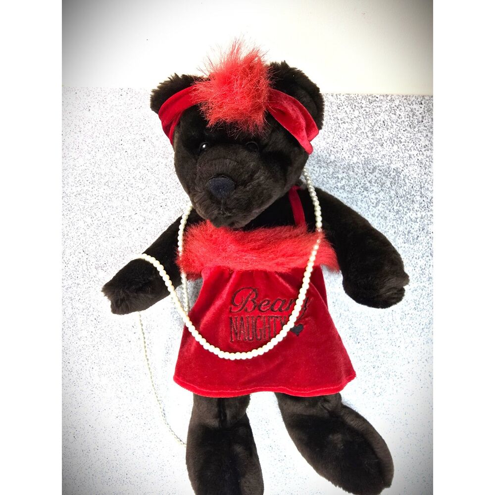 Valentine’s Day Bear Plush with Zipper Back Gift Compartment Naughty Nightgown